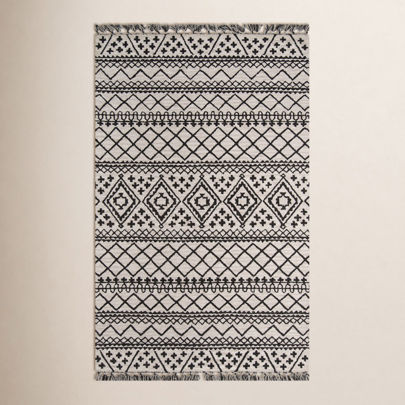 Tahoe Hand-Tufted Wool Gray Area Rug, Rectangle 3'6" x 5'6"