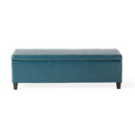 Denali Modern Upholstered Storage Ottoman Bench | Minimalist Design with Hidden Storage & Soft-Close Hinges