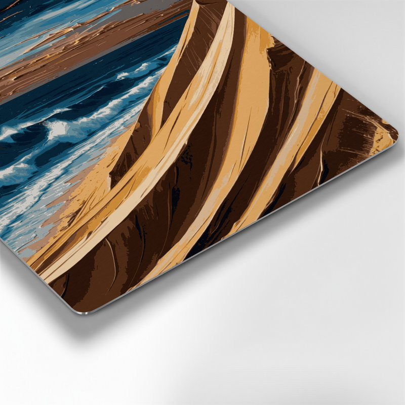 «Nautical Sand dunes», art mural en métal brun, H 12 po x l 12 po