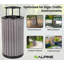 Poubelle ronde extérieure en acier inoxydable 32 gallons avec couvercle anti-pluie-87810333