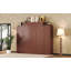 Grand lit escamotable avec 2 garde-robes et rangement, plateforme pliable peu encombrante pour chambre d'amis et chambre à coucher-20884593-20884595