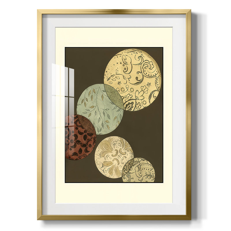 Small Pattern Composition I -Framed Print, 28.5" H x 20.5" W, Gold