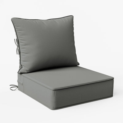 Wynee 24"W X 24"D Outdoor Cushions 6.5'' Deep Seating Cushion Set Indoor and Outdoor Seat / Back Cushion 