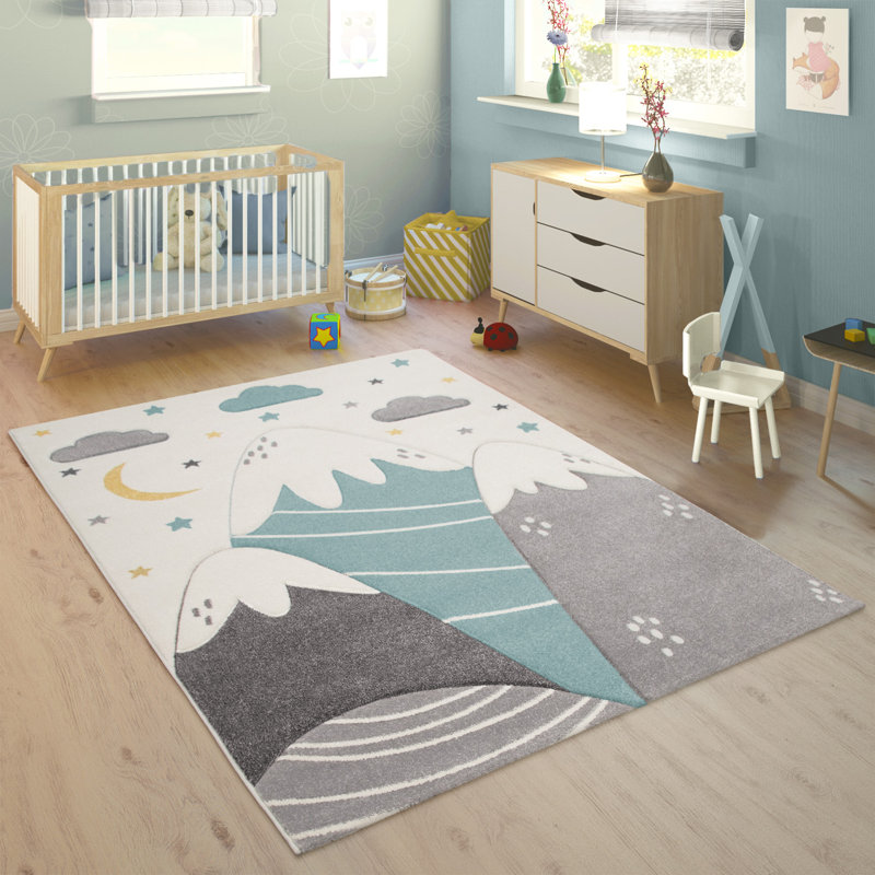 Coombs Machine Woven Cream/Grey Rug, Round 160cm