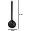 Pack Of 6 Ridged Matte Black Melamine Stirring Mixing Serving Ladle Spoons
