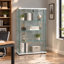 32.17 " W Glass Curio Cabinet