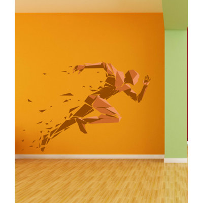 Décalcomanie murale « Running Man » polygonale
