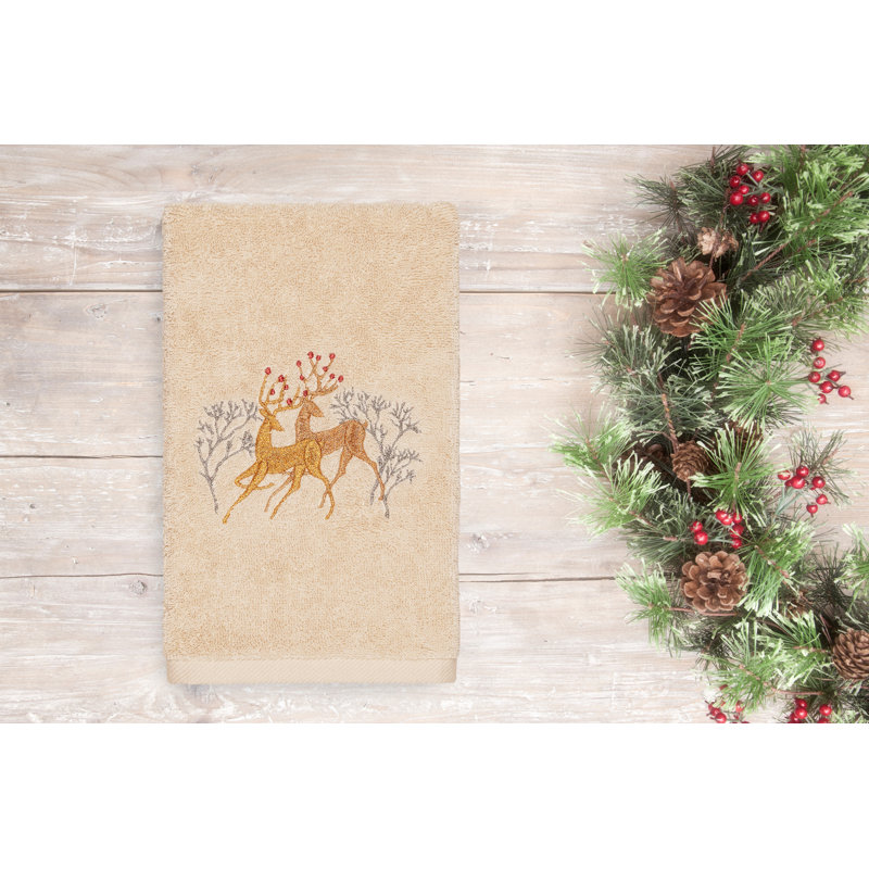 Christmas Midweight Hand Towel, Sand