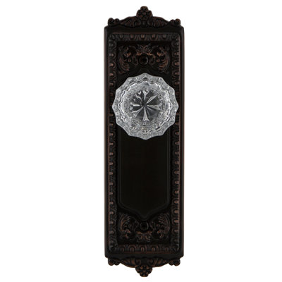 Egg & Dart Plate avec bouton de porte en cristal
