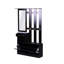 Armoire standard avec armoire à chaussures, tablette suspendue et miroir en noir modèle trois en un