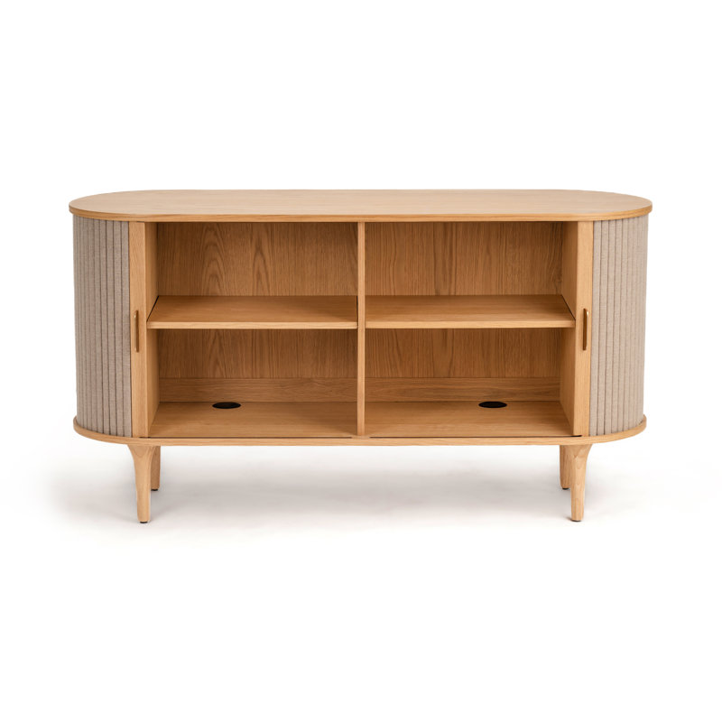 Buffet Mid-Century Willanda, Chêne teint clair