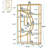 Metal Frame Hudock with open storage-209844520