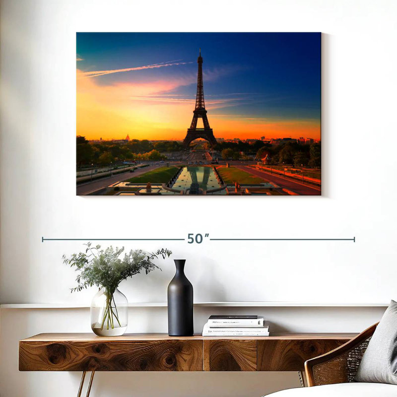 Tour Eiffel Kavia au lever du soleil, H 26 po x l 39 po