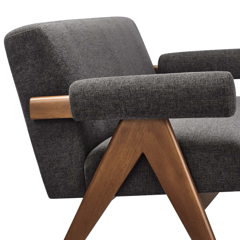 Modway Lyra 59'' Loveseat, Dark Gray Revolution Performance Fabrics