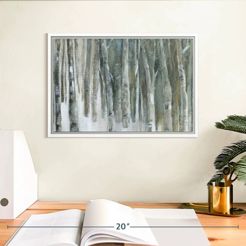 Bouleau Banff, Cadre flottant blanc, 13 po x 9 po
