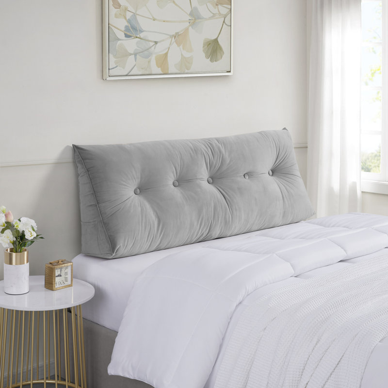 Coussin de tête de lit avec poches latérales Bed and Wedge, Très grand lit
