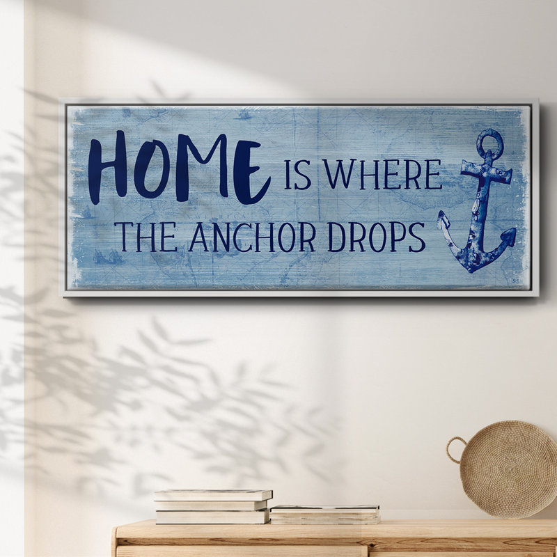 «Where the Anchor Drops», toile encadrée, H 8 po x l 20 po