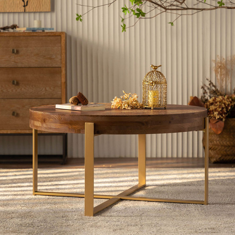 Table basse Ceairra, H 17,72 po x L 33,86 po x l 33,65 po, Or