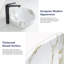 Lavabo de salle de bain en marbre blanc 16,3 "x 13,4" avec évier Pop Up