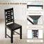Ensemble de 4 chaises de salle à manger Farmhouse avec structure 100% bois d'hévéa et dossier haut creux-1710608665-1710608667