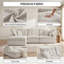Canapé modulaire en L 110 po en forme de L avec siège profond, repose-pieds et poches latérales, canapé de salon à 3 places, Zytha