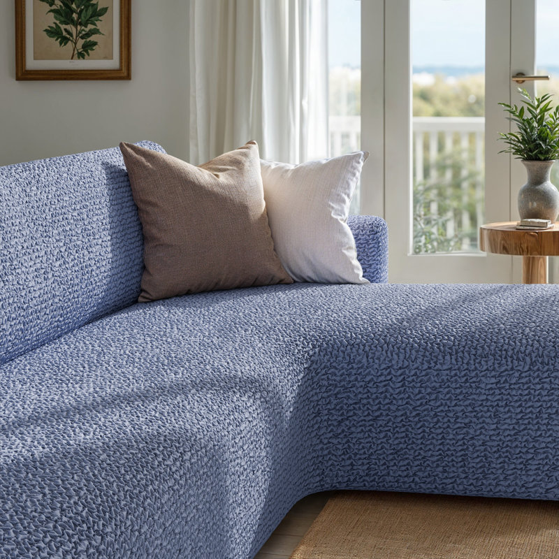 Housse extensible et lavable pour canapé d'angle avec méridienne, idéale pour les animaux de compagnie - Protection des meubles