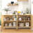 4 Doors Buffet Storage Cabinet, Console Sideboard for Kitchen Dining Room Entryway, Oak