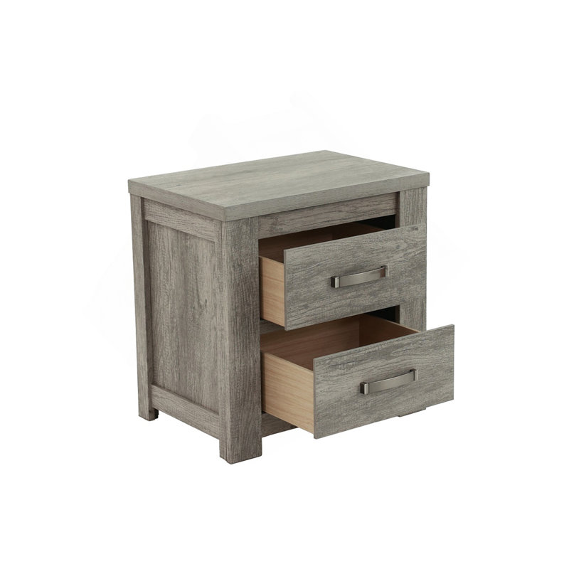 Table de chevet en bois 2 tiroirs