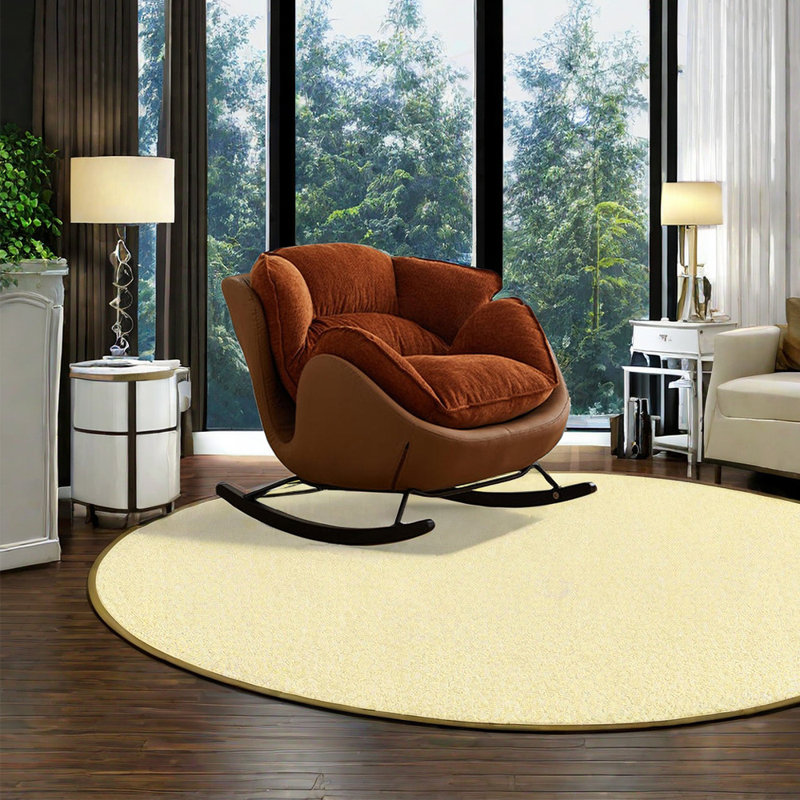 Chaise berçante ergonomique, Crème, crème, Brun