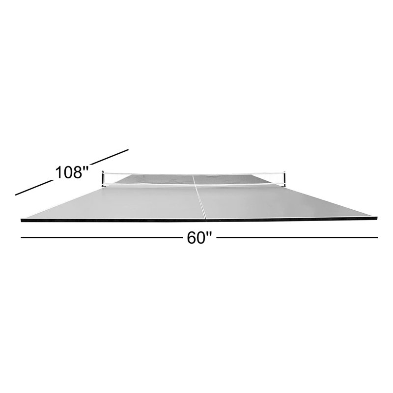 Rack Virgo Table Tennis Conversion Top For Billiard/pool Table 4 Piece, Gray