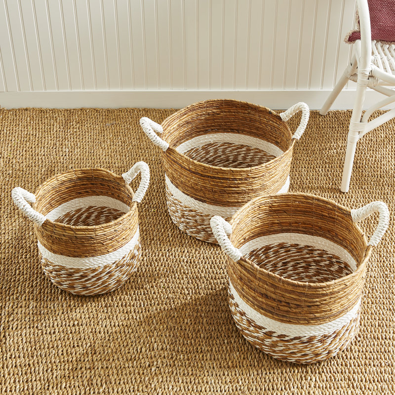 Key Largo Handmade Seagrass Decorative Basket Set