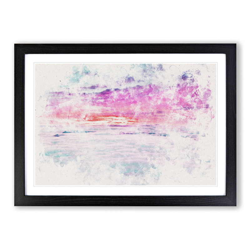 Ocean of Clouds - Framed Print, 33cm H x 45cm W x 2cm D, Black Framed