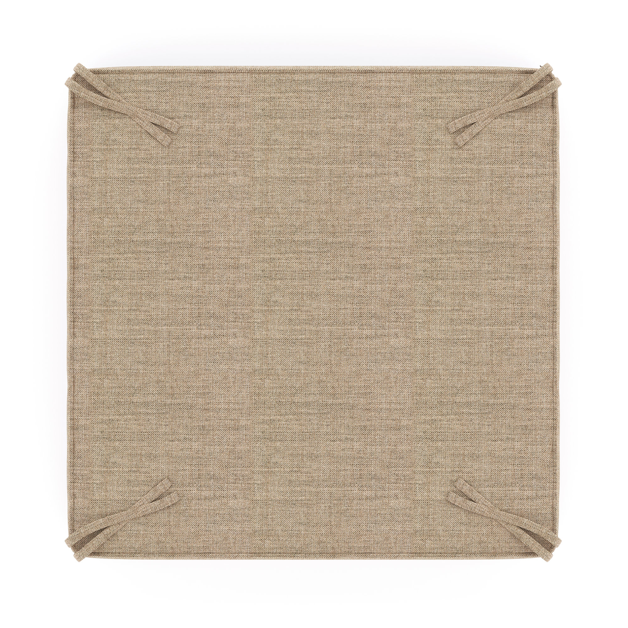 Sunbrella Outdoor Ottoman Cushion, Cast Ash Sunbrella® Plainweave