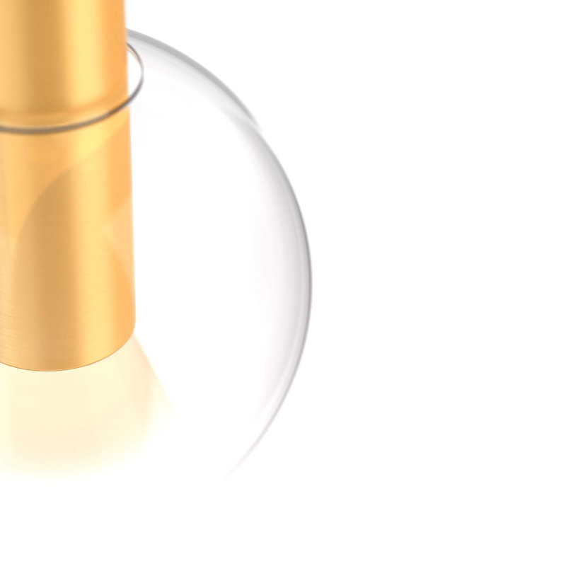 Rosson Zero Gravity Led Glass Pendant, Gold