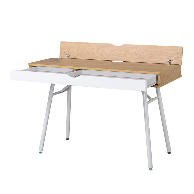 Bureau d'ordinateur moderne à plusieurs rangements