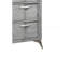 Commode 5 tiroirs en placage assorti gris