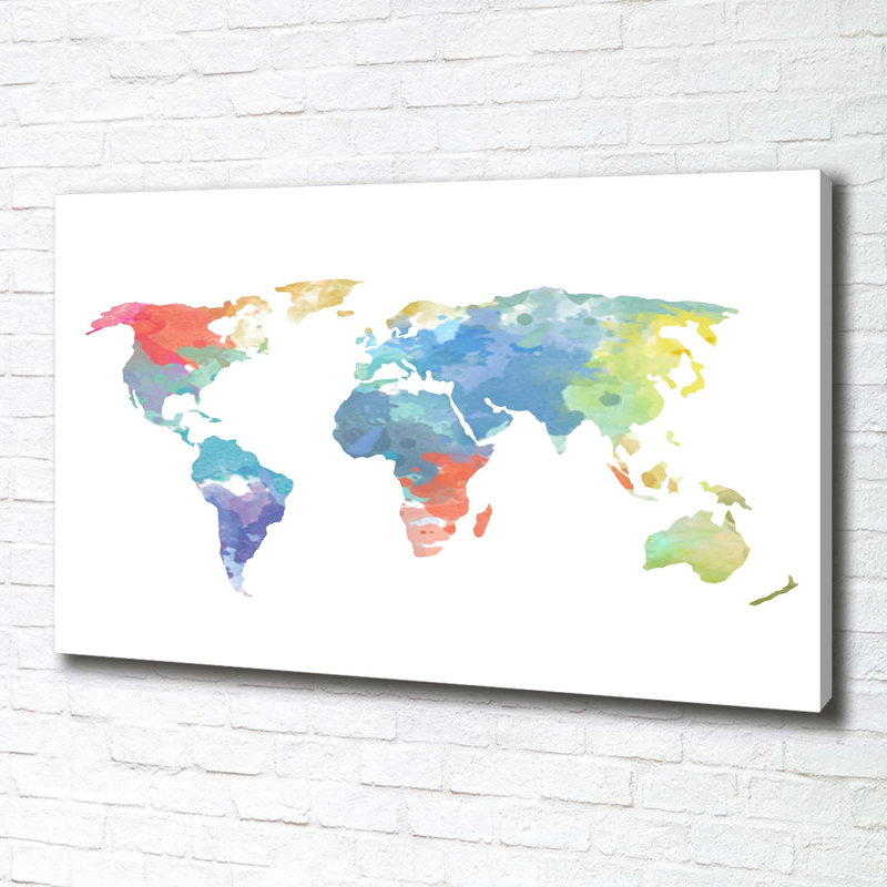 World Map - Wrapped Canvas Print