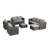 6 Piece All-Weather Wicker Patio Furniture Set With Modular Sectional Sofa, Glass Table, And Comfortable Cushions For Outdoor Living-489217627