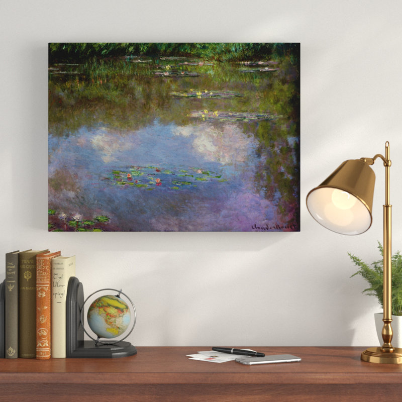 « water lilies, the cloud, 1903 », reproduction de peinture à l’huile sur toile tendue, H 35 po x l 47 po x P 2 po