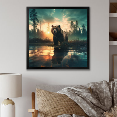 Double Exposure Bear Lensflare II - Bear Canvas Wall Decor