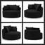 Chaise d'appoint ronde moderne avec 3 coussins - Velours côtelé, confort pour la maison ou le bureau-770256176