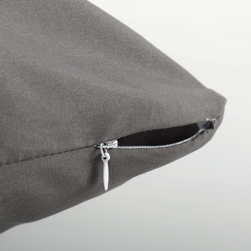 Housse de coussin en microfibre, Gris anthracite