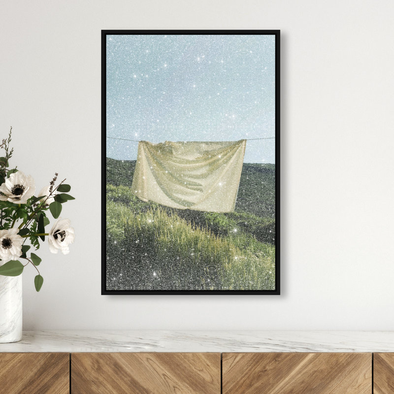 Floating Cotton I Print by Oliver Gal, 31"H x 21"W, Black Floater Frame