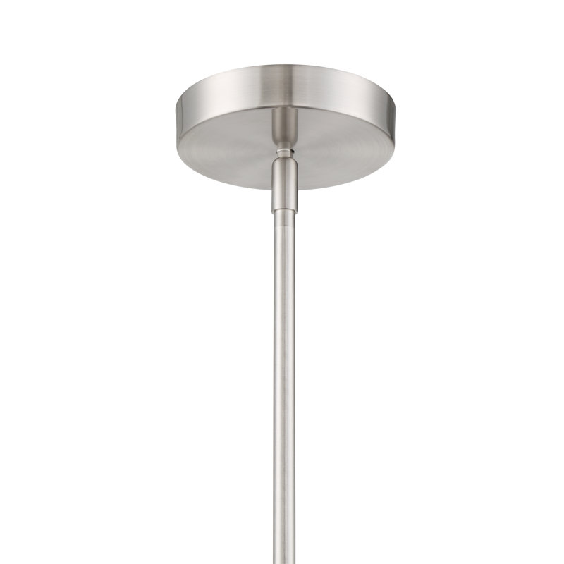 Luminaire suspendu en pot 1 lumière Tereza, Nickel poli brossé