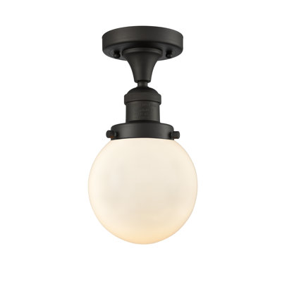Plafonnier semi-encastré simple sphère 6 po Araujo