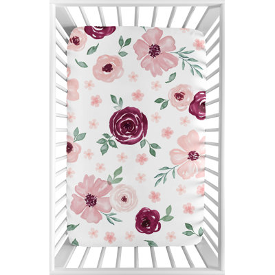 Drap-housse pour lit de bébé aquarelle