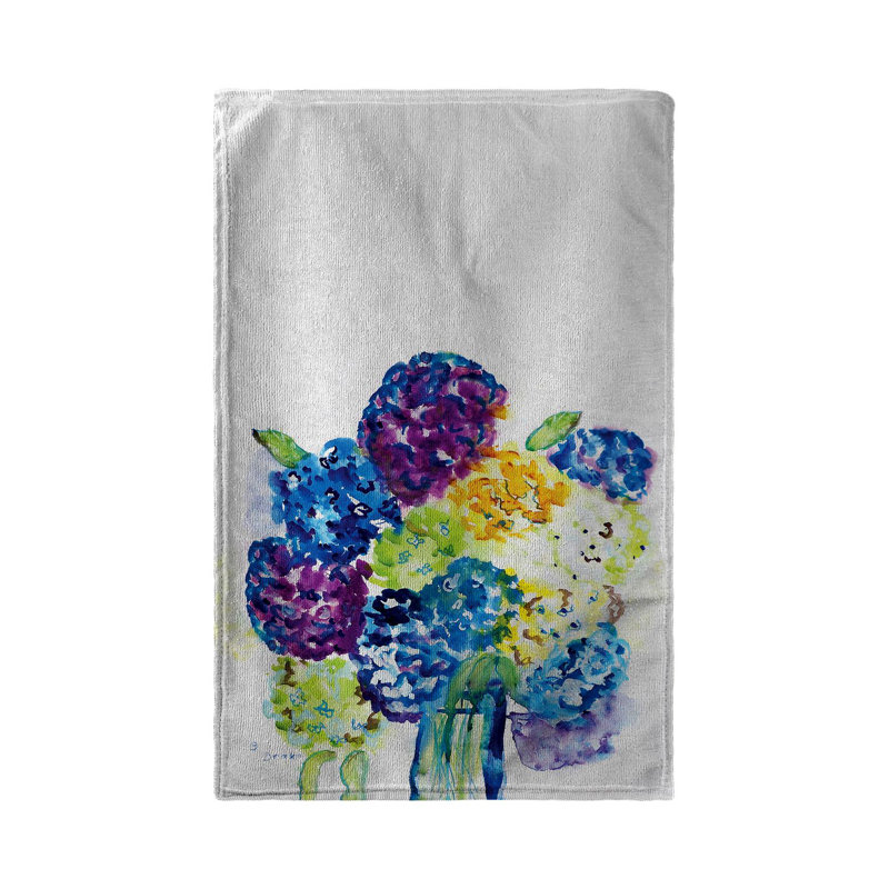 Serviette de cuisine hortensia