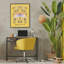 Libellule symétrique sur cadre flottant jaune, design par Indira Prieto | IndySign-939664232-939664234