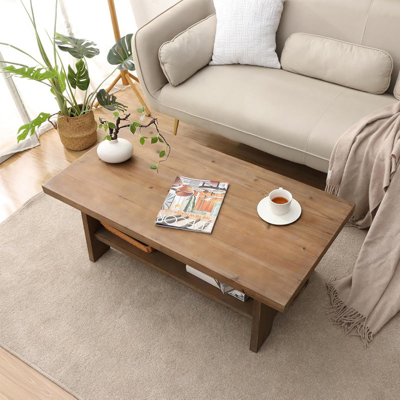 Table basse en bois, centre Mid-Century