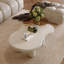 Ensemble de 2 tables basses gigognes 2 pièces en 1 blanc crème
